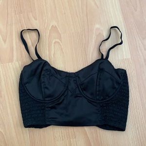 Cotton Candy LA Black Corset Underwire Top